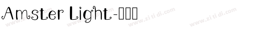 Amster Light字体转换
